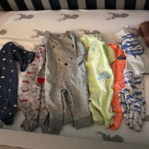 0-3M (8-12.5 lb) set of 5 boys PJs